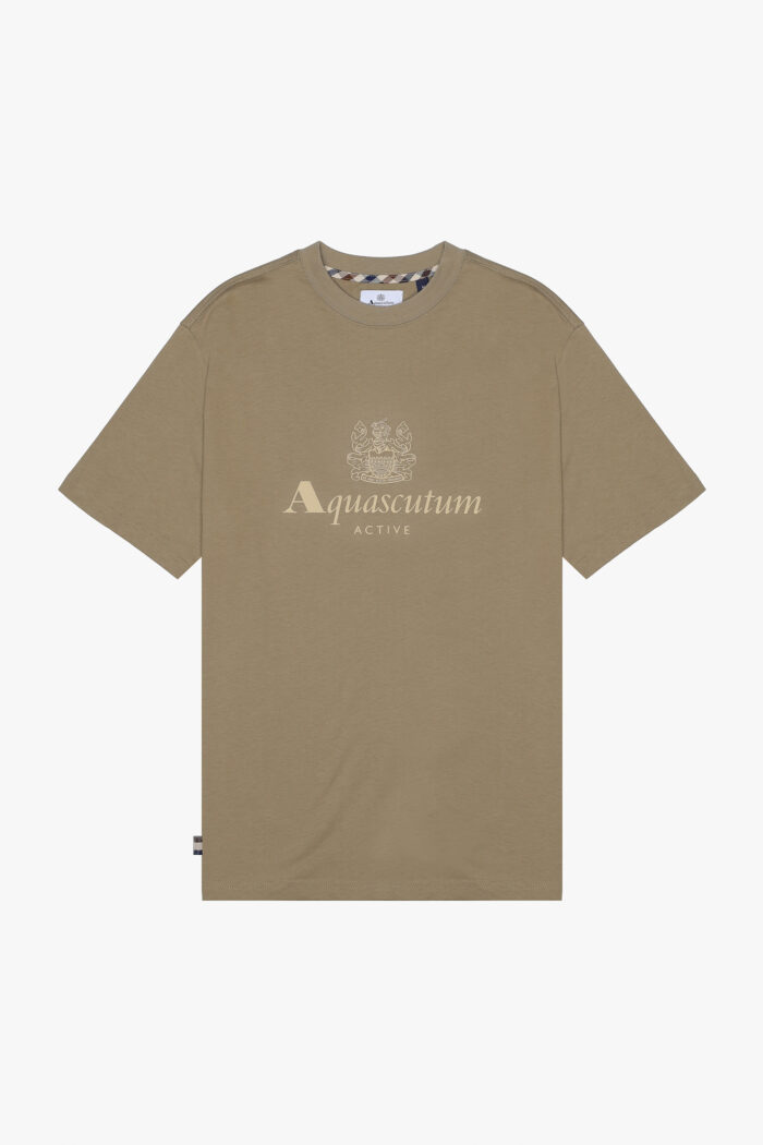 T-shirt Aquascutum Active BIG LOGO T-SHIRT Beige scuro