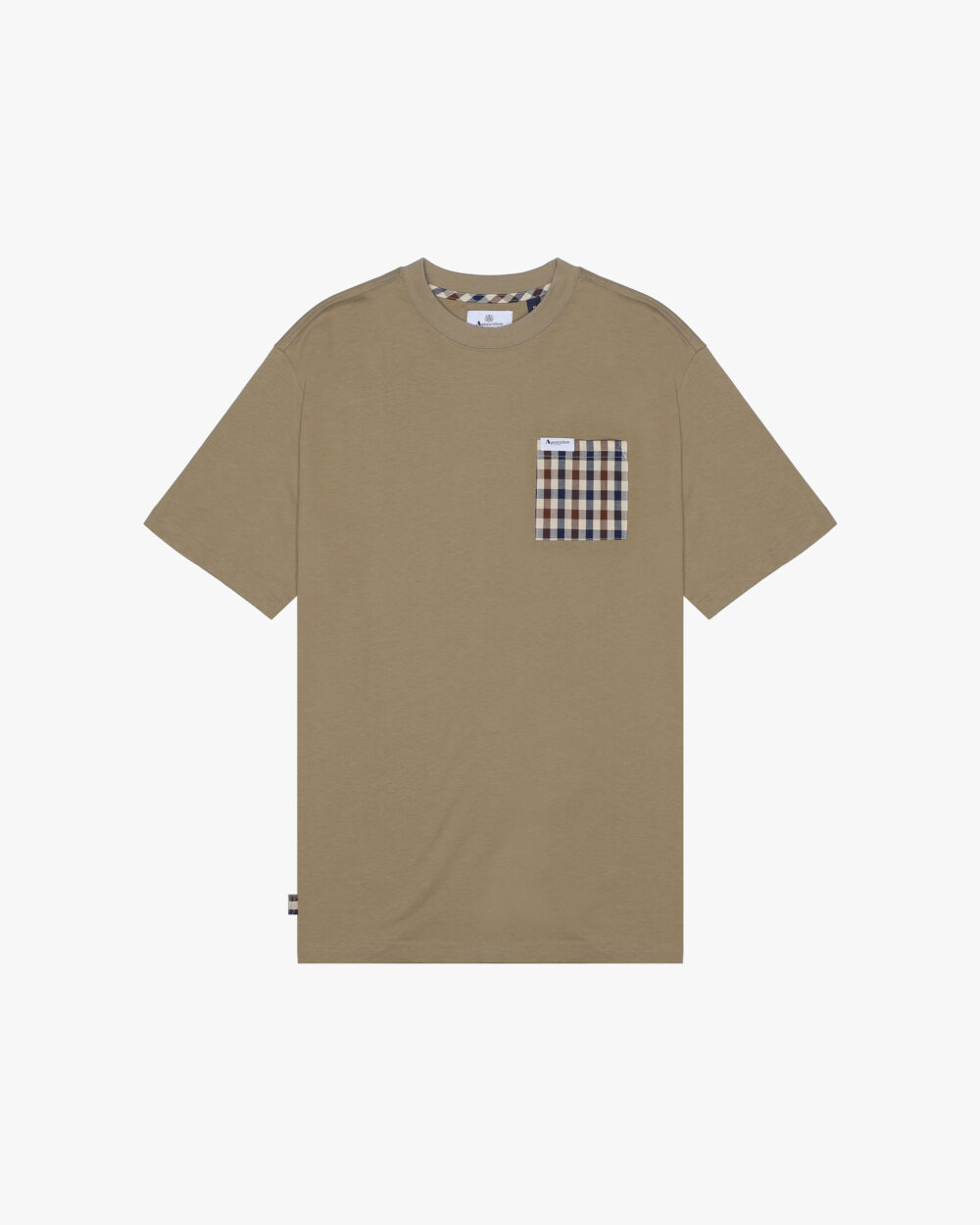 T-shirt Aquascutum Active ICONIC POCKET T-SHIRT Beige scuro - Foto 1