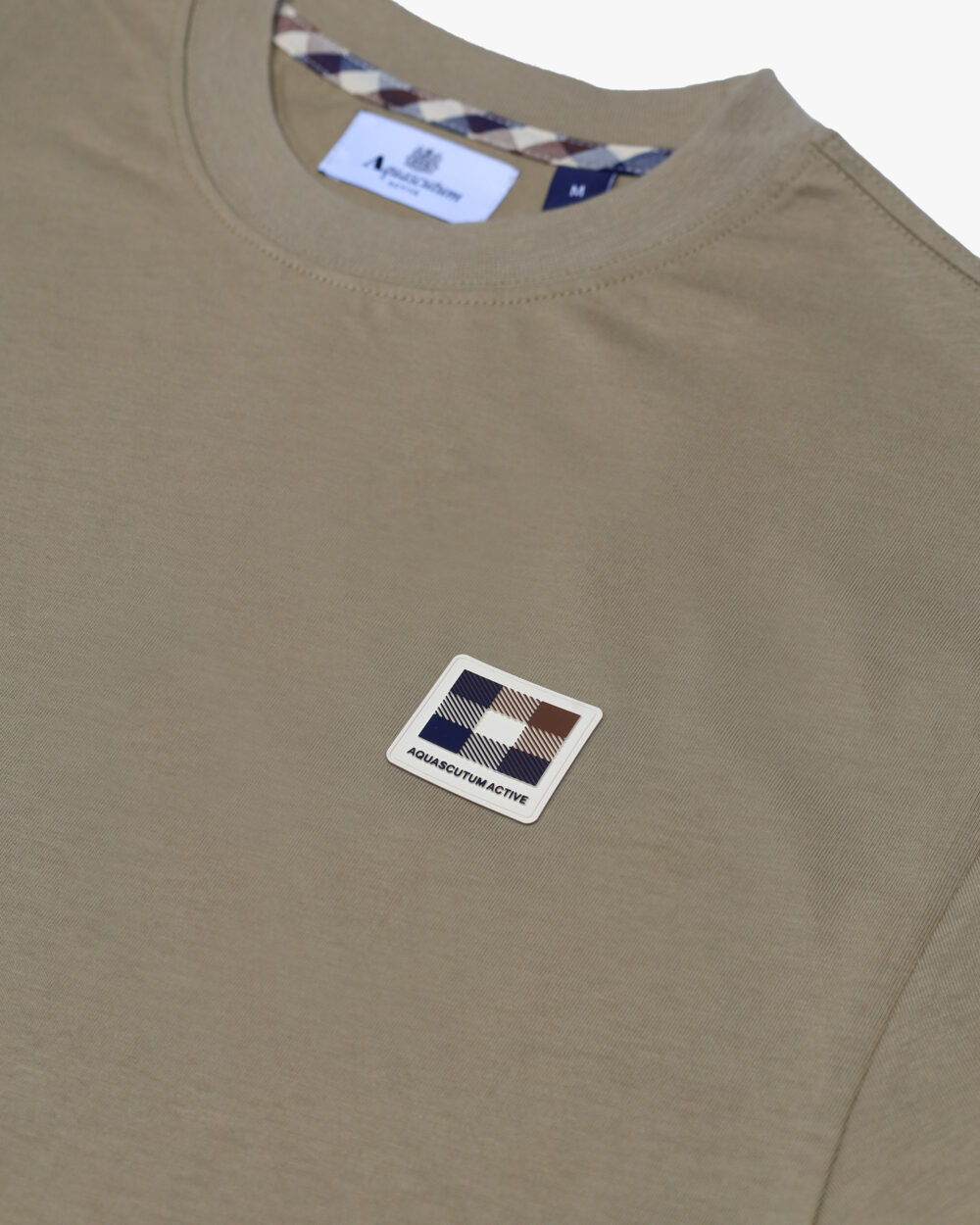 T-shirt Aquascutum Active RUBBER PATCH LOGO T-SHIRT Beige scuro - Foto 3