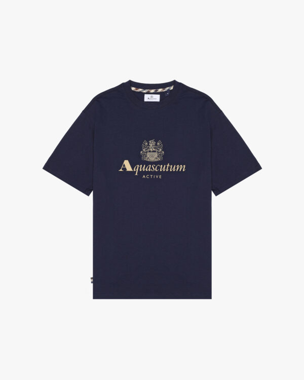 T-shirt Aquascutum Active BIG LOGO T-SHIRT Blu - Foto 1