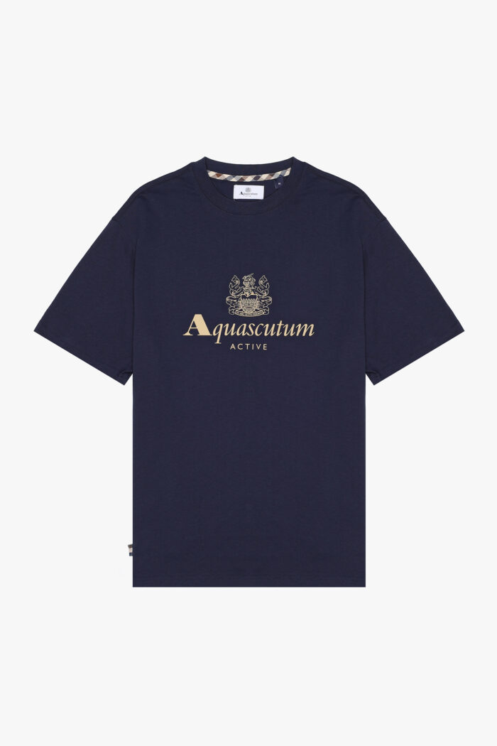 T-shirt Aquascutum Active BIG LOGO T-SHIRT Blu – AA_ICON_TS007