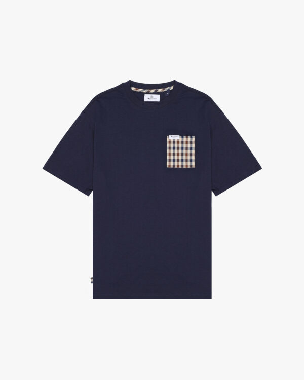 T-shirt Aquascutum Active ICONIC POCKET T-SHIRT Blu - Foto 1