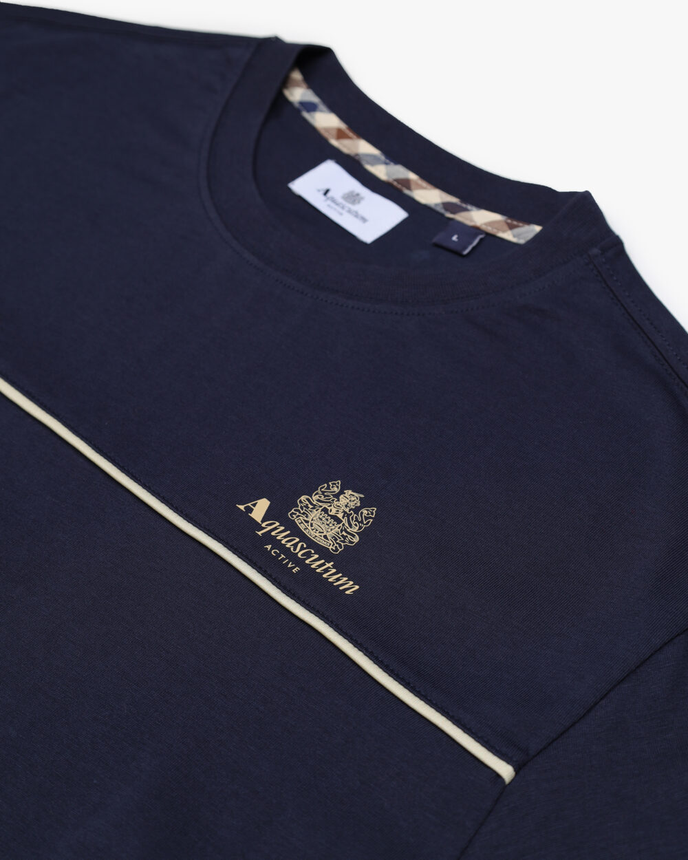 T-shirt Aquascutum Active PIPING LOGO T-SHIRT Blu - Foto 4