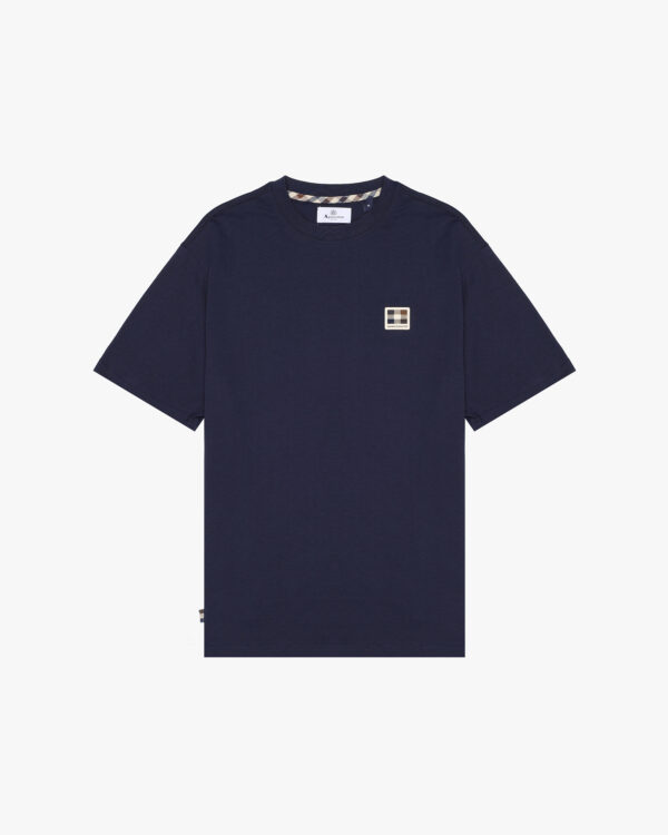 T-shirt Aquascutum Active RUBBER PATCH LOGO T-SHIRT Blu - Foto 1