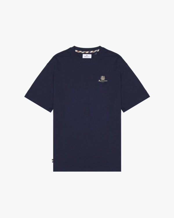T-shirt Aquascutum Active SMALL LOGO T-SHIRT Blu - Foto 1