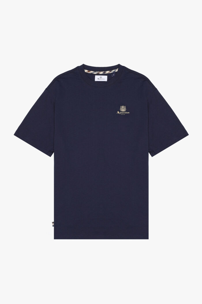 T-shirt Aquascutum Active SMALL LOGO T-SHIRT Blu – AA_ICON_TS006