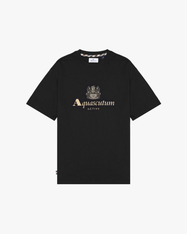 T-shirt Aquascutum Active BIG LOGO T-SHIRT Nero - Foto 1