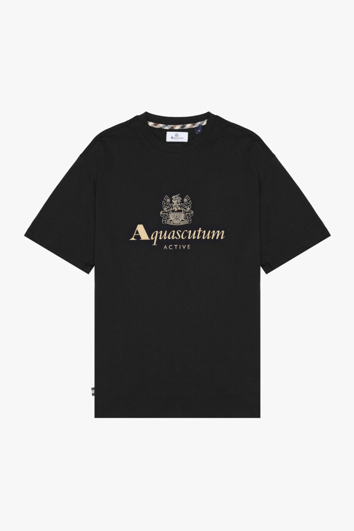 T-shirt Aquascutum Active BIG LOGO T-SHIRT Nero
