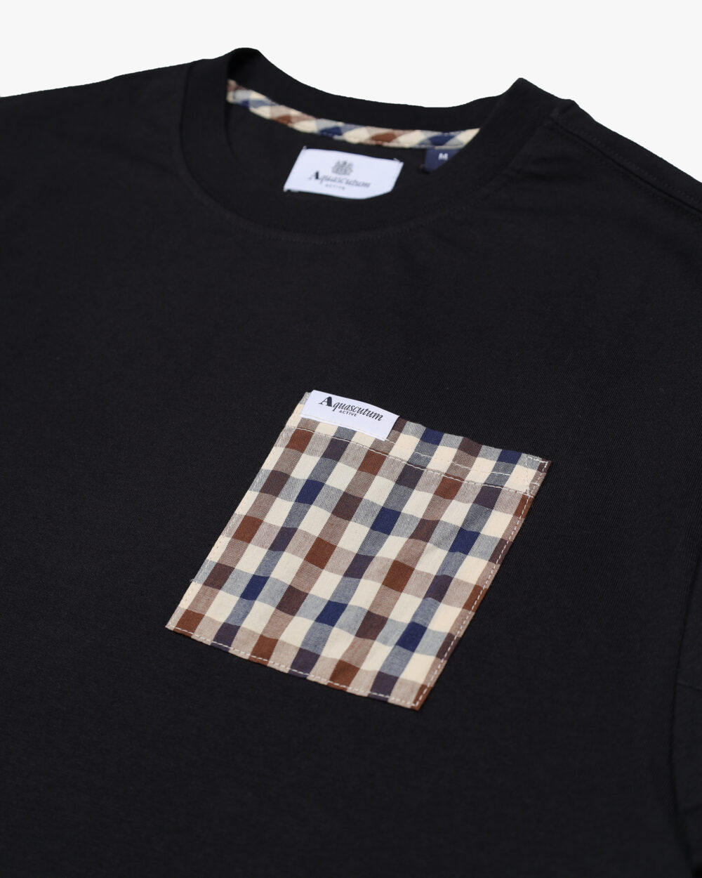 T-shirt Aquascutum Active ICONIC POCKET T-SHIRT Nero - Foto 3