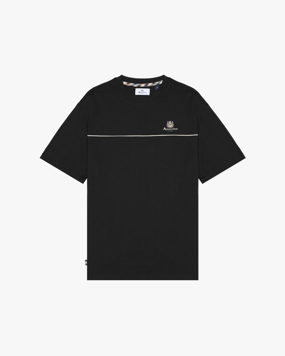 T-shirt Aquascutum Active PIPING LOGO T-SHIRT Nero - Foto 1