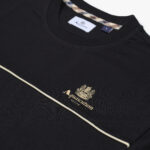 T-shirt Aquascutum Active PIPING LOGO T-SHIRT Nero - Foto 3