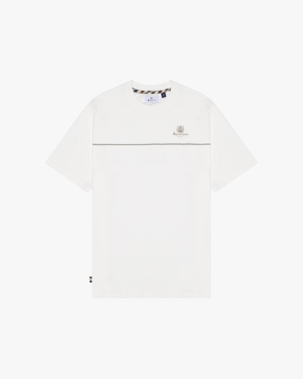 T-shirt Aquascutum Active PIPING LOGO T-SHIRT Panna - Foto 1