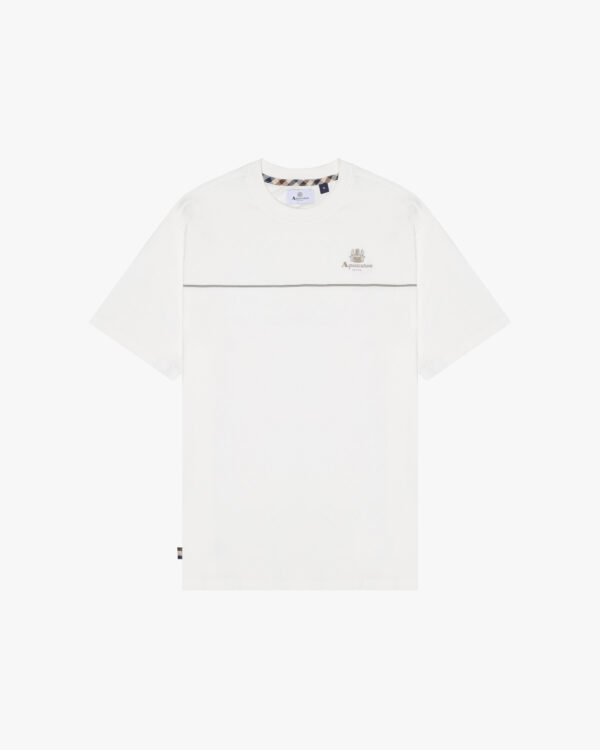 T-shirt Aquascutum Active PIPING LOGO T-SHIRT Panna - Foto 1