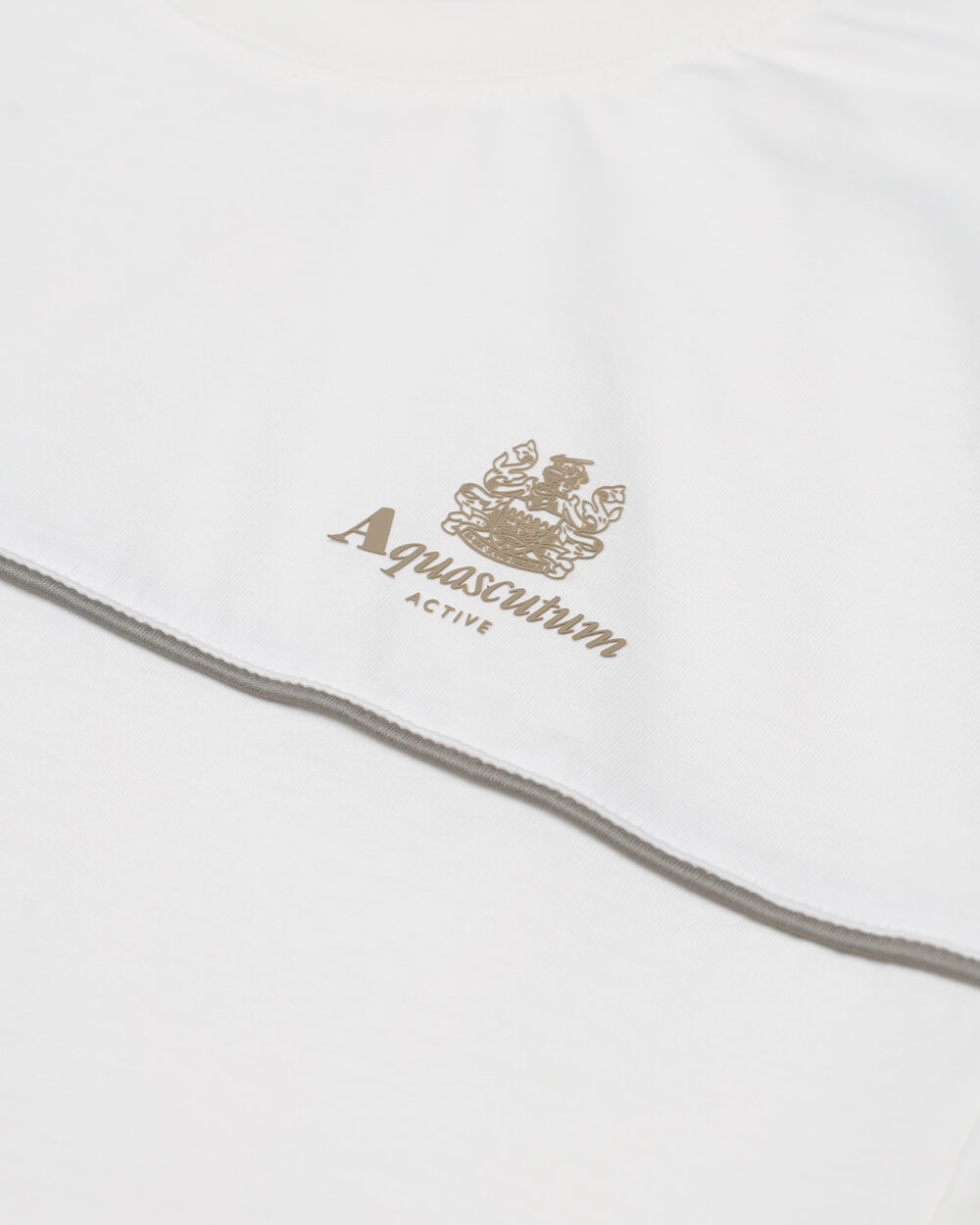 T-shirt Aquascutum Active PIPING LOGO T-SHIRT Panna - Foto 4