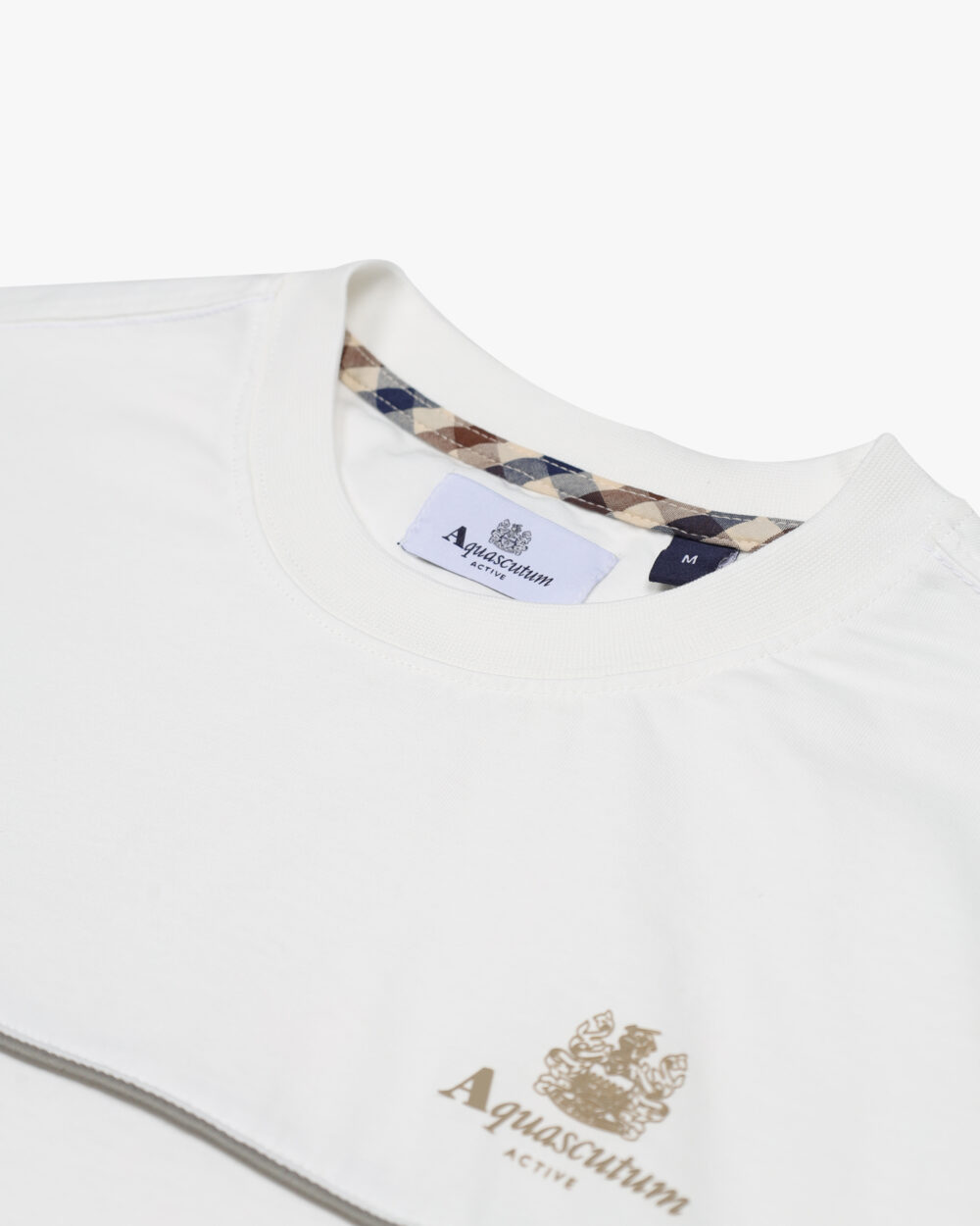 T-shirt Aquascutum Active PIPING LOGO T-SHIRT Panna - Foto 3