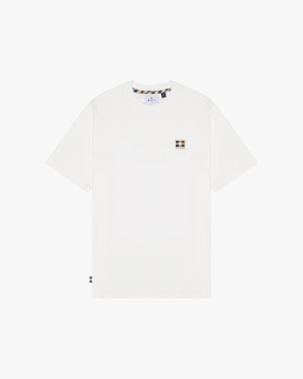 T-shirt Aquascutum Active RUBBER PATCH LOGO T-SHIRT Panna - Foto 1
