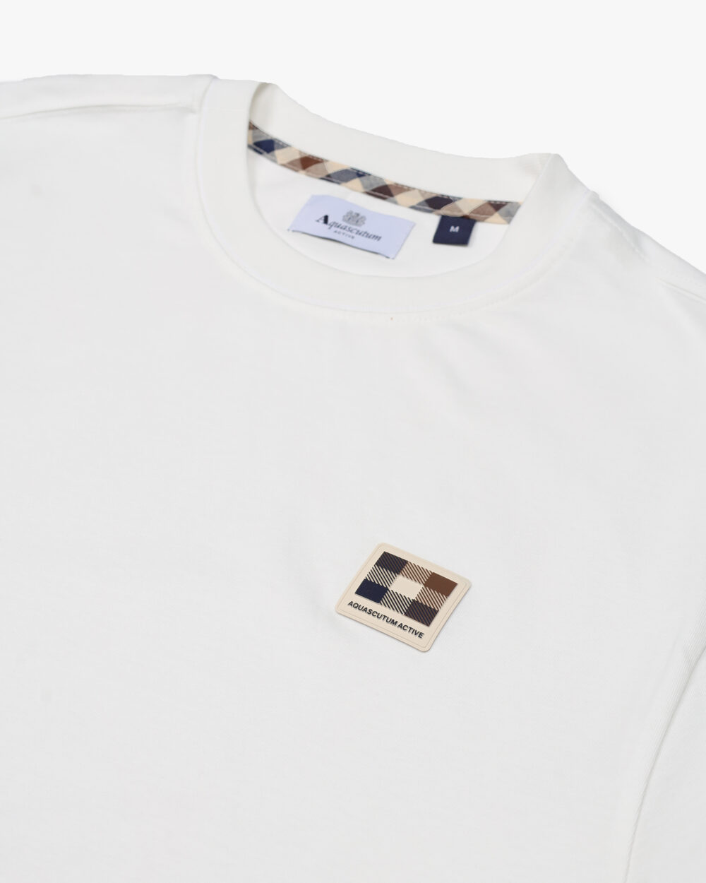 T-shirt Aquascutum Active RUBBER PATCH LOGO T-SHIRT Panna - Foto 3