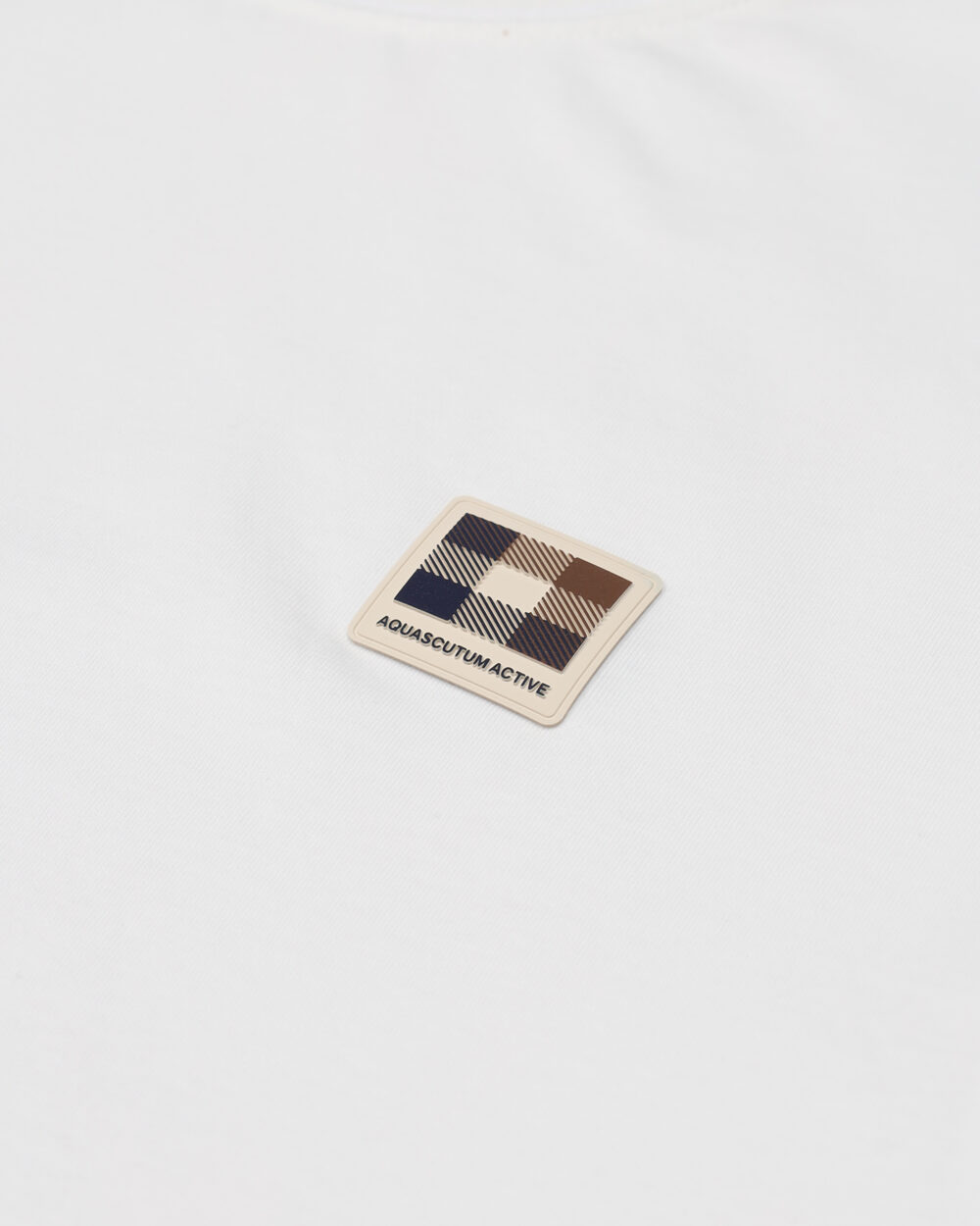 T-shirt Aquascutum Active RUBBER PATCH LOGO T-SHIRT Panna - Foto 5