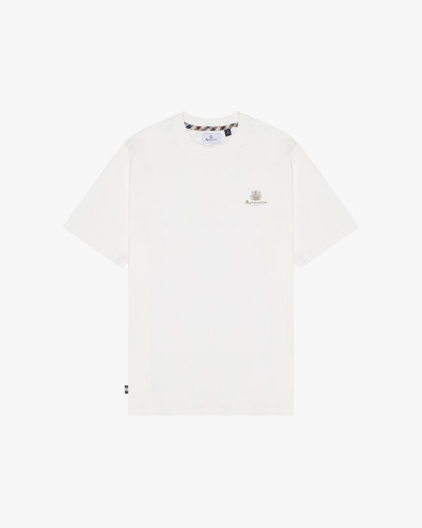 T-shirt Aquascutum Active SMALL LOGO T-SHIRT Panna - Foto 1