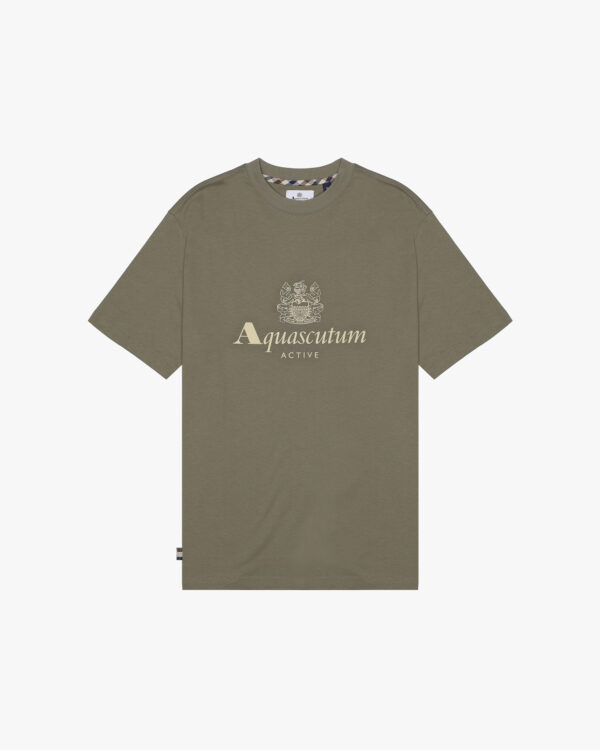 T-shirt Aquascutum Active BIG LOGO T-SHIRT Verde Oliva - Foto 1
