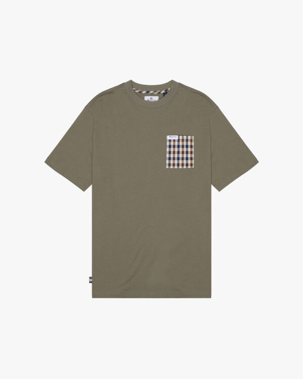 T-shirt Aquascutum Active ICONIC POCKET T-SHIRT Verde Oliva - Foto 1