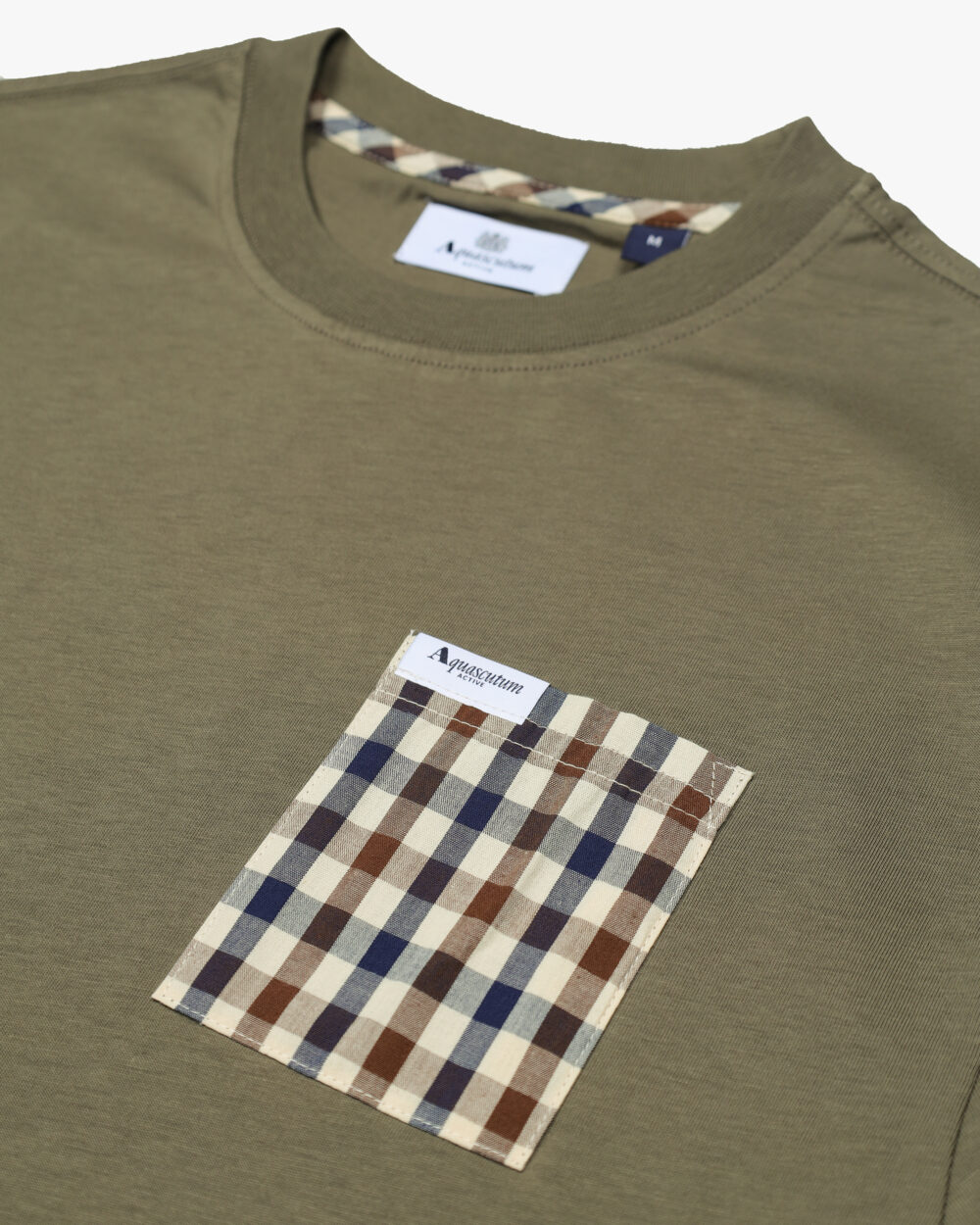 T-shirt Aquascutum Active ICONIC POCKET T-SHIRT Verde Oliva - Foto 3