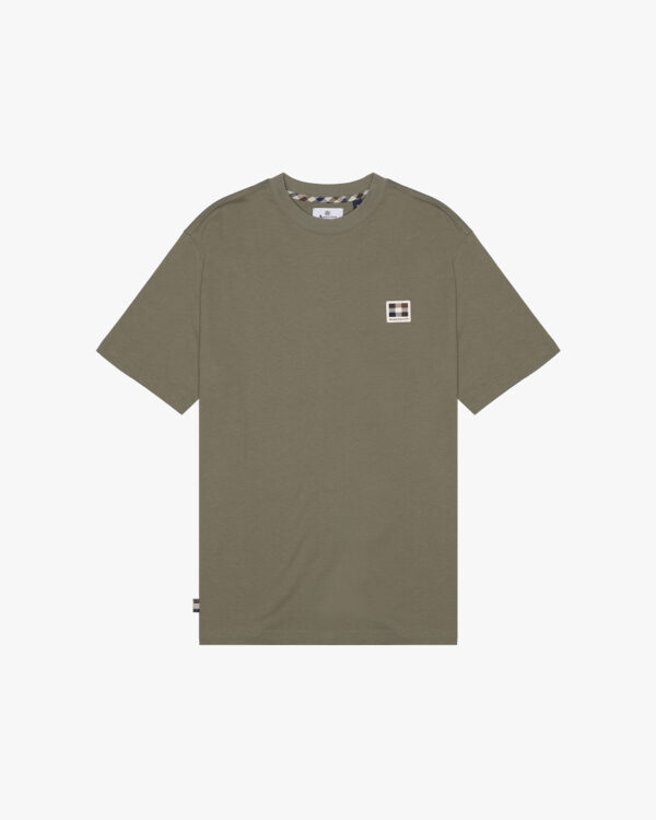 T-shirt Aquascutum Active RUBBER PATCH LOGO T-SHIRT Verde Oliva - Foto 1