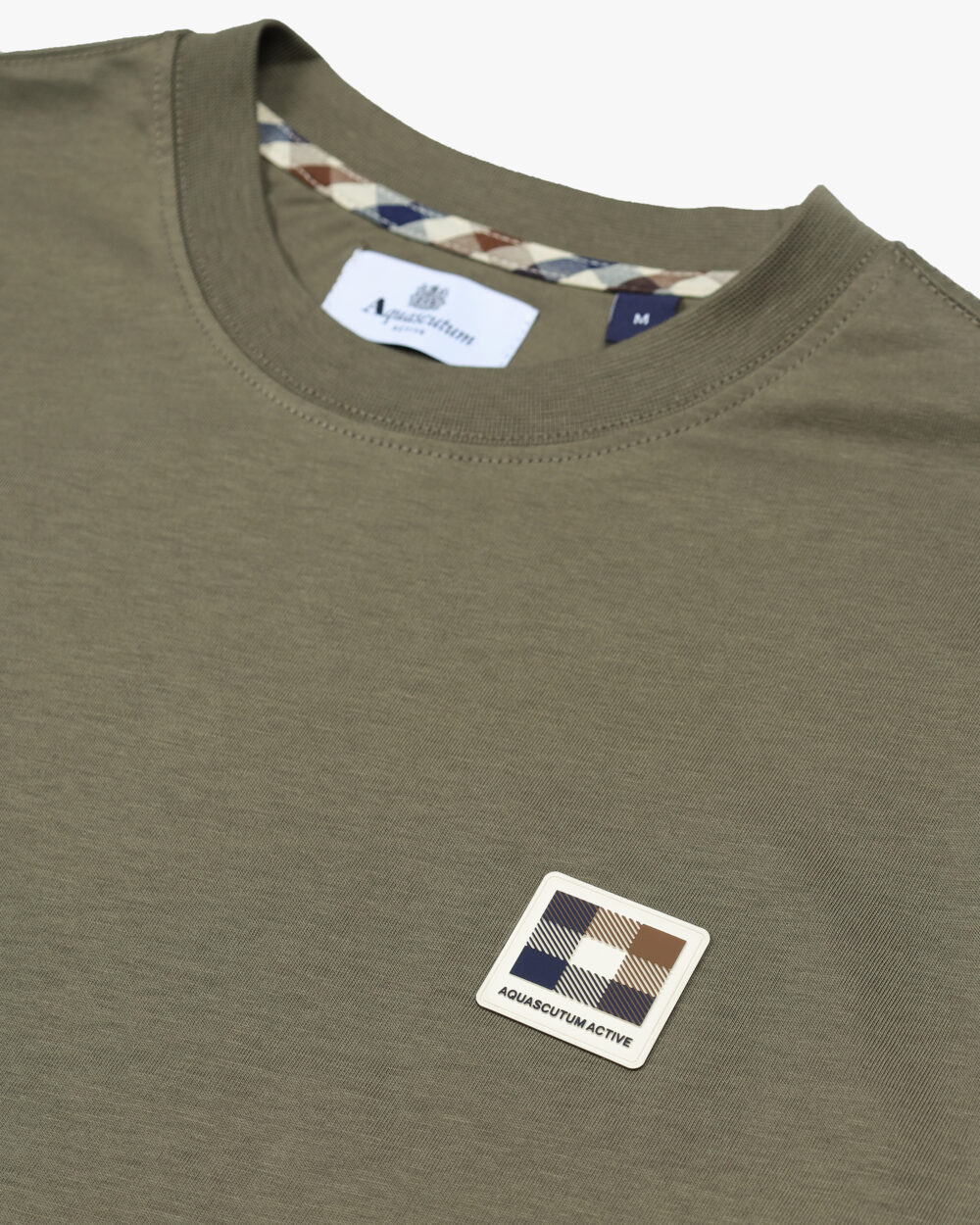T-shirt Aquascutum Active RUBBER PATCH LOGO T-SHIRT Verde Oliva - Foto 3