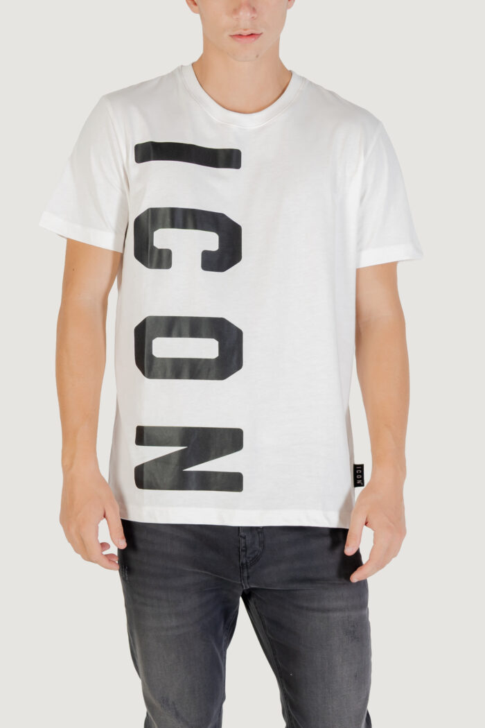 T-shirt Icon  Bianco – Nero – ICUF2W6T004