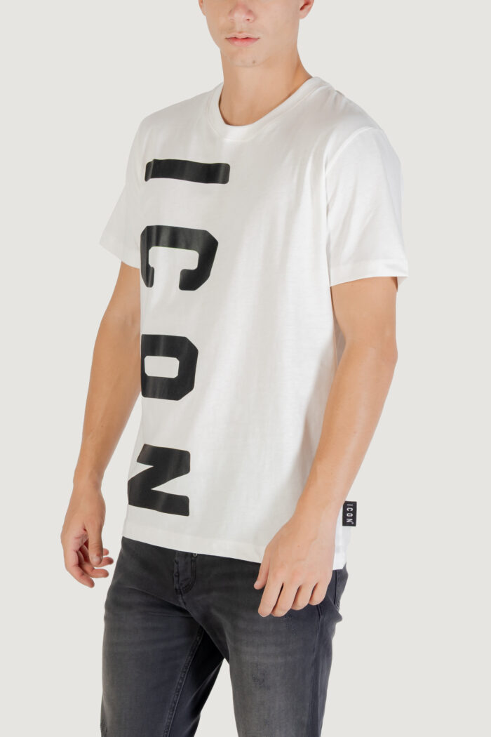 T-shirt Icon  Bianco – Nero – ICUF2W6T004