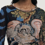 T-shirt manica lunga Desigual TS_DRAGON_LACROIX Azzurro - Foto 2
