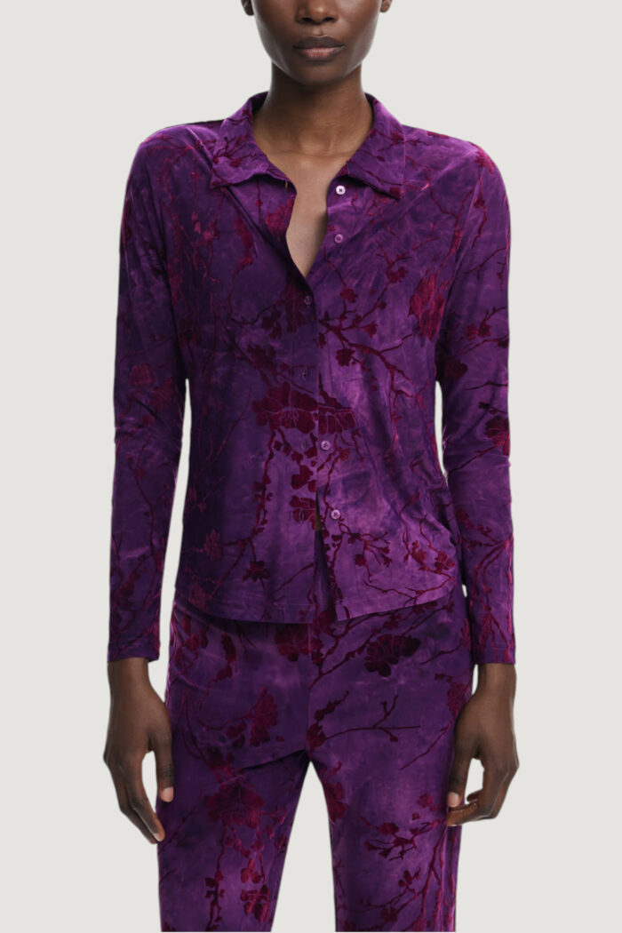 T-shirt manica lunga Desigual TS_ALINA Viola – 25WWTK29