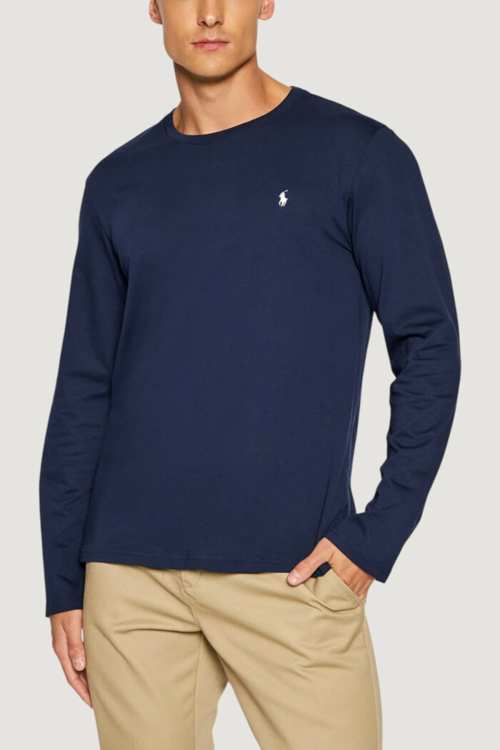 T-shirt manica lunga Ralph Lauren L/S CREW-SLEEP-TOP Blu – 714844759002