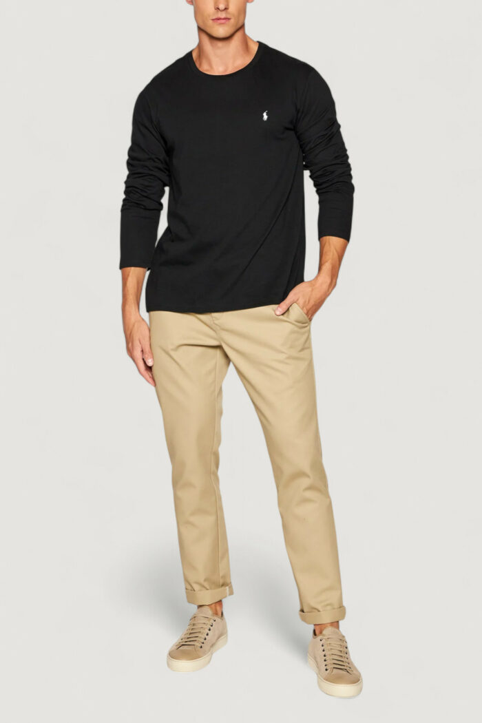T-shirt manica lunga Ralph Lauren L/S CREW-SLEEP-TOP Nero – 714844759001