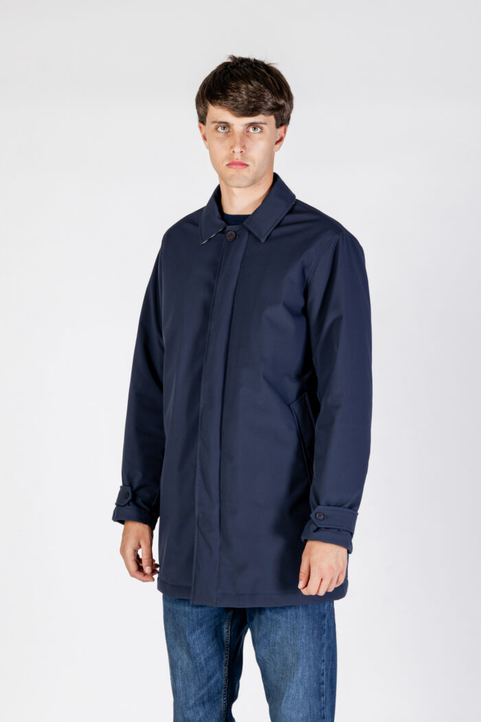 Trench Aquascutum Active SHELL ACTIVE MID TRENCH Blu – AA_ICON_JK009