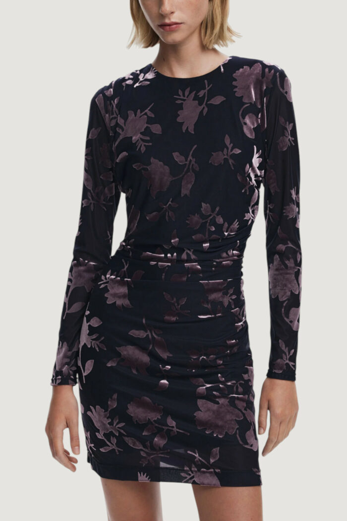 Vestito corto Desigual VEST_MEDORA Nero – Rosa – 25WWVK27