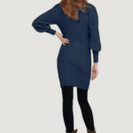Vestito corto Only ONLKATIA L/S CC KNT Blue Denim - Foto 4