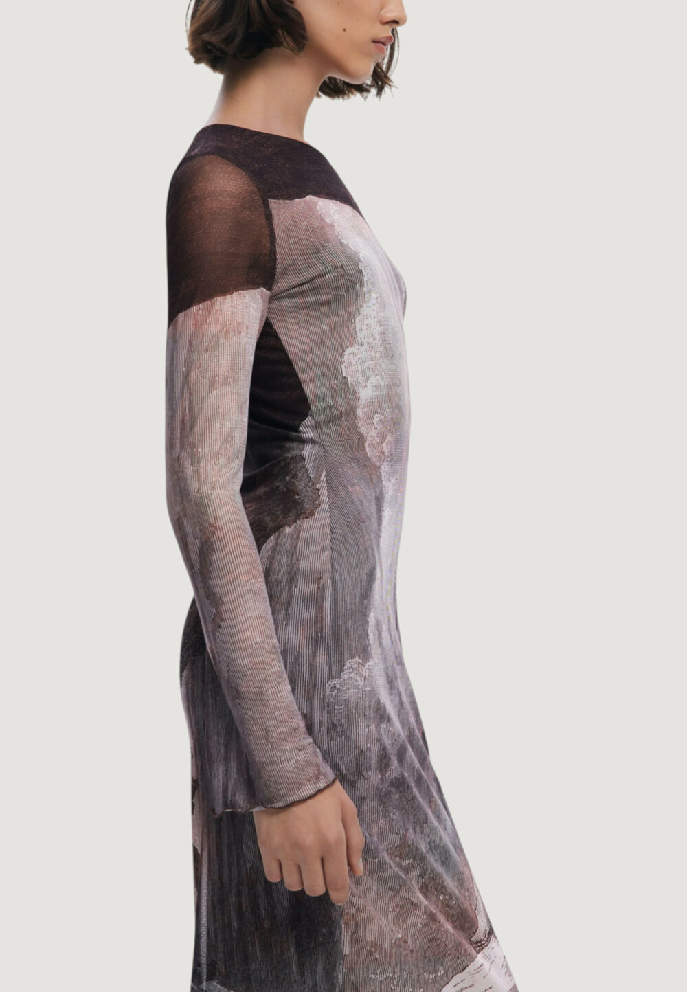 Vestito lungo Desigual VEST_ABYSS_LACROI Marrone - Foto 2