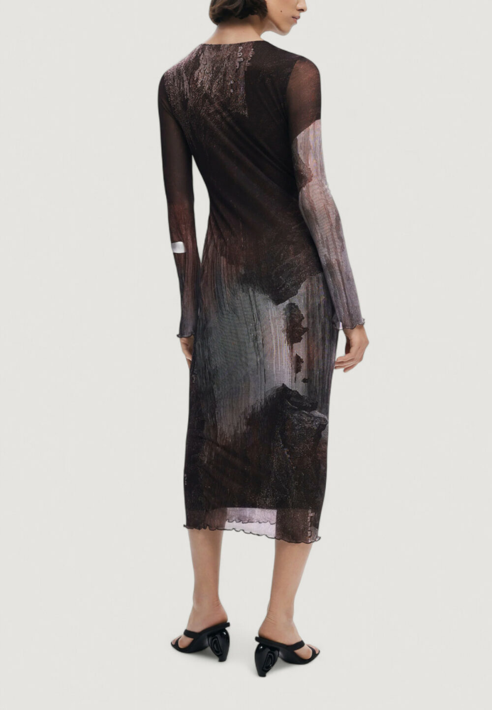 Vestito lungo Desigual VEST_ABYSS_LACROI Marrone - Foto 3