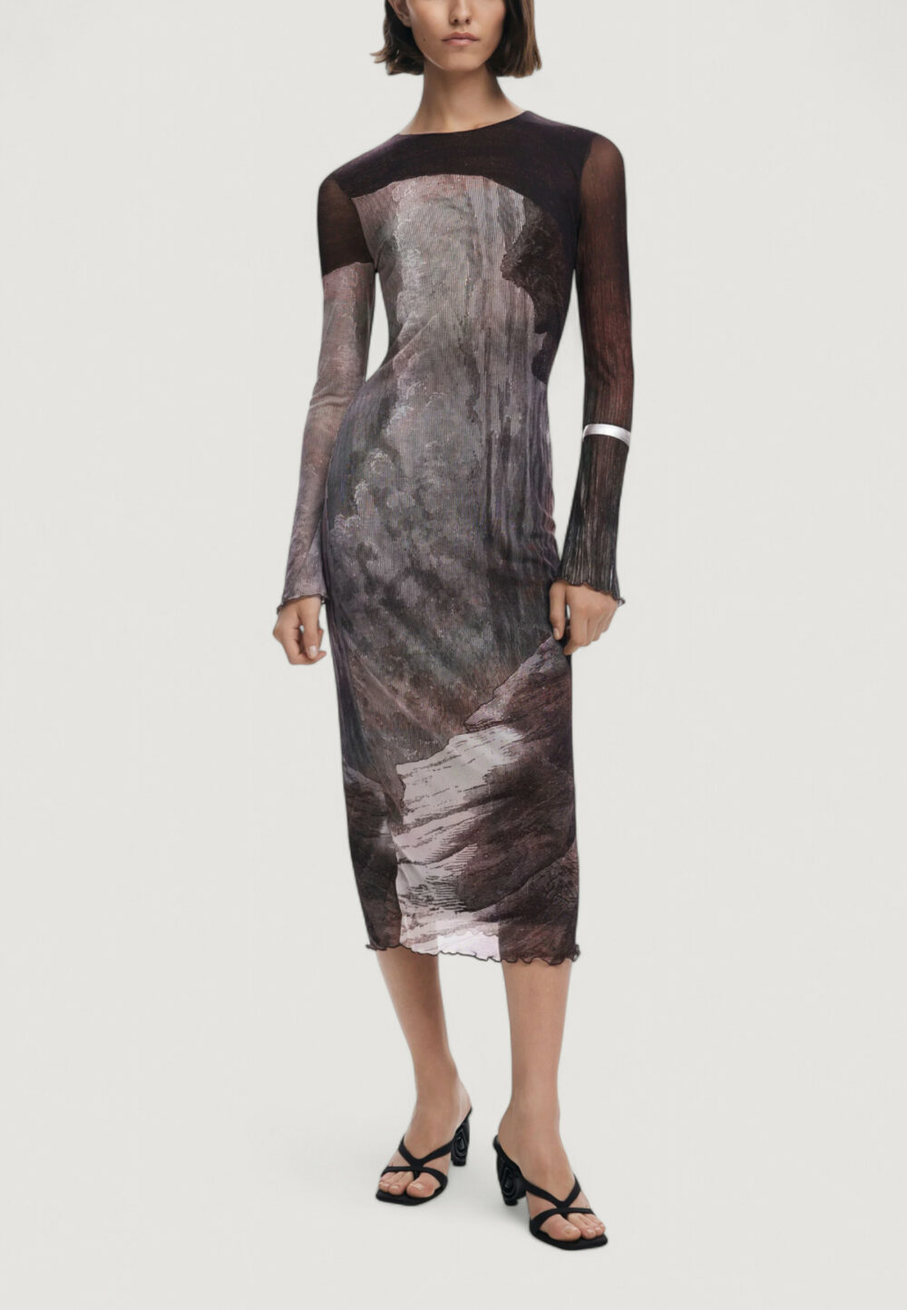 Vestito lungo Desigual VEST_ABYSS_LACROI Marrone - Foto 1