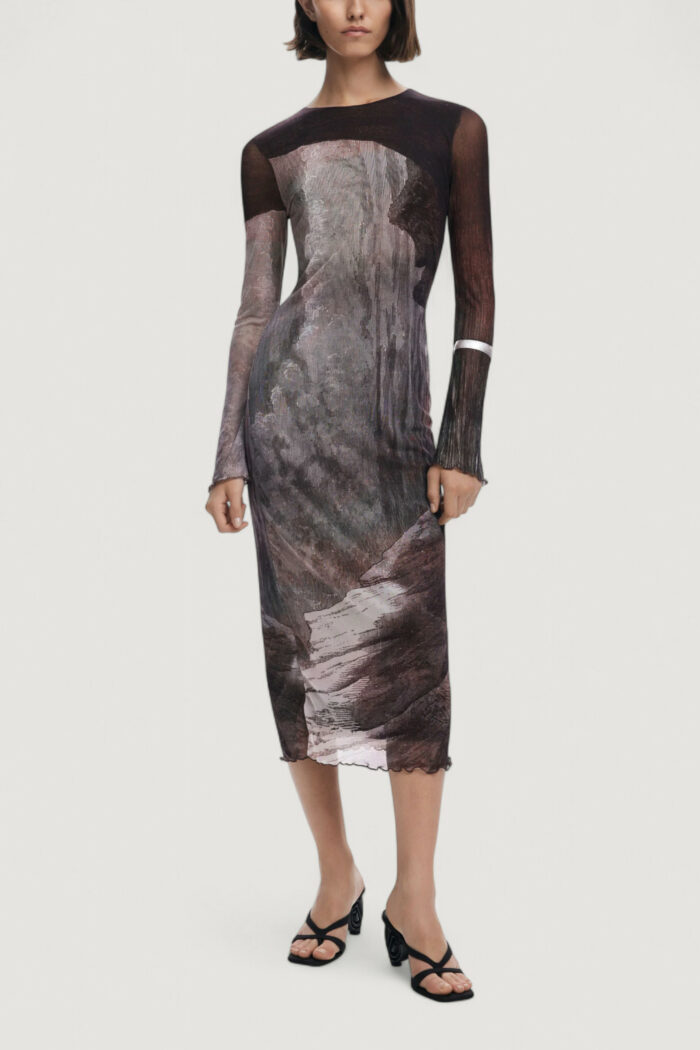 Vestito lungo Desigual VEST_ABYSS_LACROI Marrone – 25WWVK01