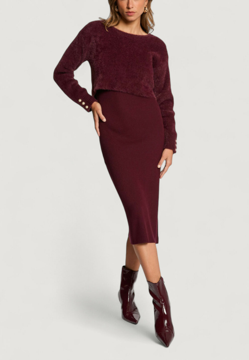 Vestito midi Morgan De Toi  Bordeaux - Foto 1