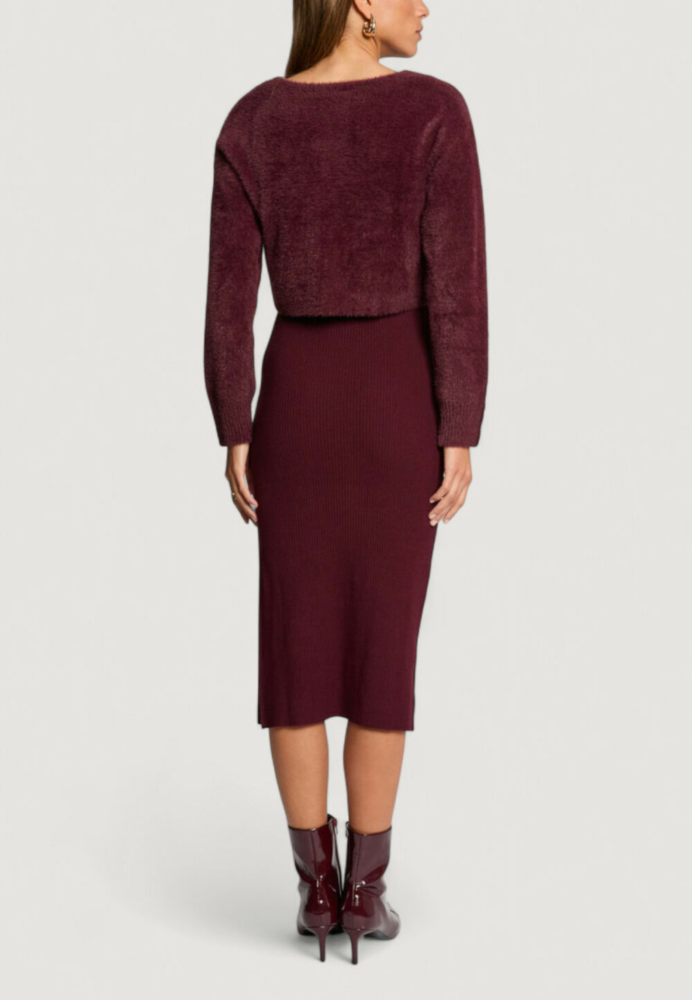Vestito midi Morgan De Toi  Bordeaux - Foto 2